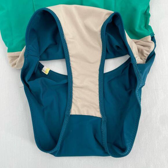 Summersalt The Swan Dive Green Teal Seaglass Seaweed Keyhole One Piece Swimsuit - Picture 9 of 13